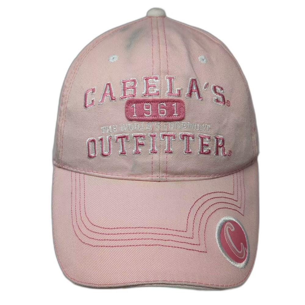 Cabela's Pink Baseball Cap One Size Embroidered 1961 Outfitter Adjustable Hat